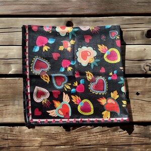 Colorful Heart Pattern Scarf
